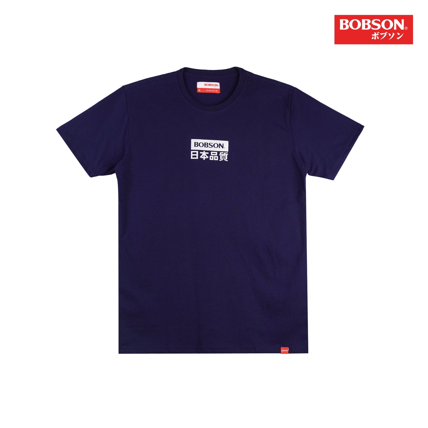 Bobson Japanese Men's Basic Tees Slim Fit 165111-U (Navy)