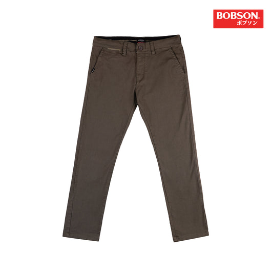 Bobson Japanese Men's Basic Non-Denim Chino Pants Mid Waist 164879 (Taupe)