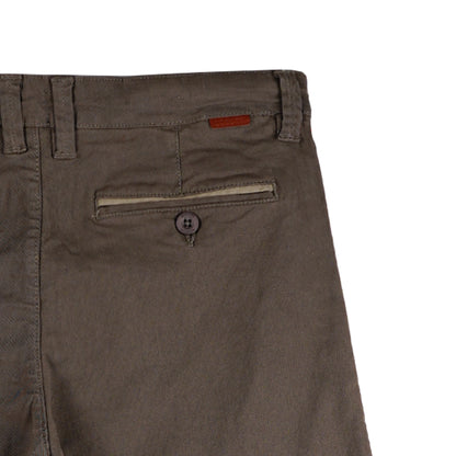 Bobson Japanese Men's Basic Non-Denim Chino Pants Mid Waist 164879 (Taupe)