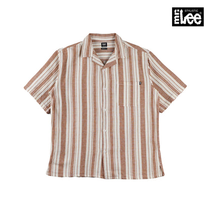 Stylistic Mr. Lee Men's Basic Woven Shirt Comfort Fit 161208 (Brown)