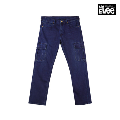 Stylistic Mr. Lee Men's Basic Denim Cargo Jeans Mid Waist 167142 (Dark Shade)