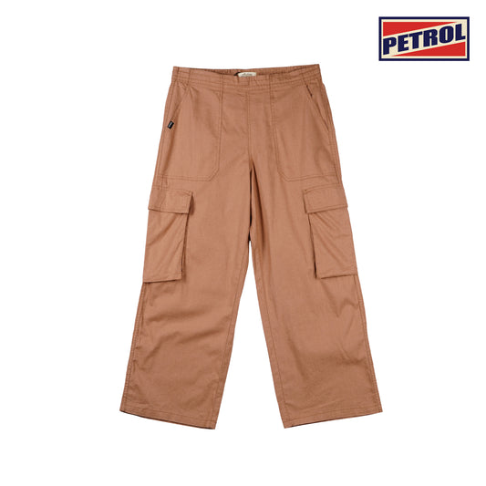 Petrol Ladies Basic Cargo Pants Mid-Rise Fitting Rinse Wash Fabric 162428 (Rust)