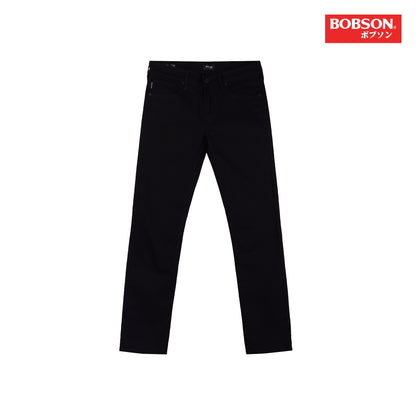 Bobson Japanese Men's Basic Denim Super skinny Mid Waist 163388 (Black)