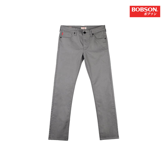 Bobson Japanese Men's Basic Denim Super skinny Mid Waist 163388 (Cement)