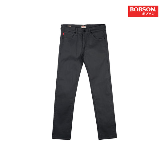 Bobson Japanese Men's Basic Denim Super skinny Mid Waist 163406 (Dark Gray)