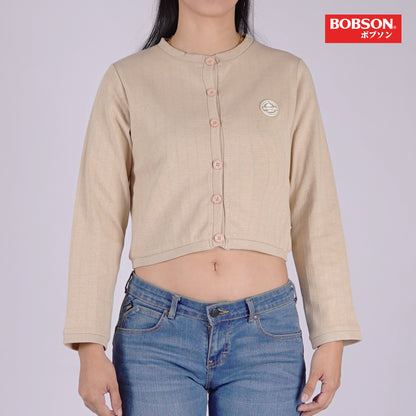 Bobson Japanese Ladies Basic Jacket Crop Fit 161582-U (Beige)