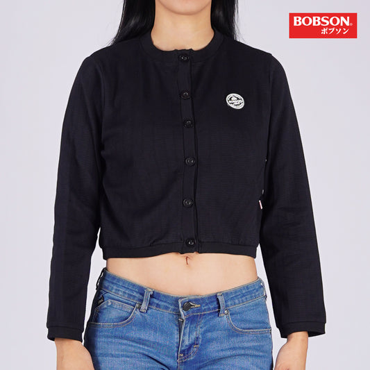 Bobson Japanese Ladies Basic Jacket Crop Fit 161582-U (Black)