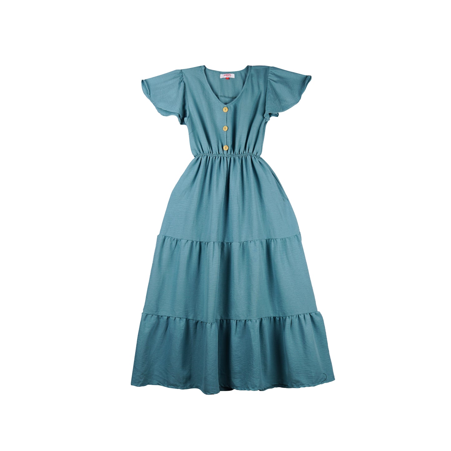 Bobson Japanese Ladies Basic Dress Regular Fit 156517 (Light Blue)