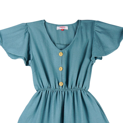 Bobson Japanese Ladies Basic Dress Regular Fit 156517 (Light Blue)