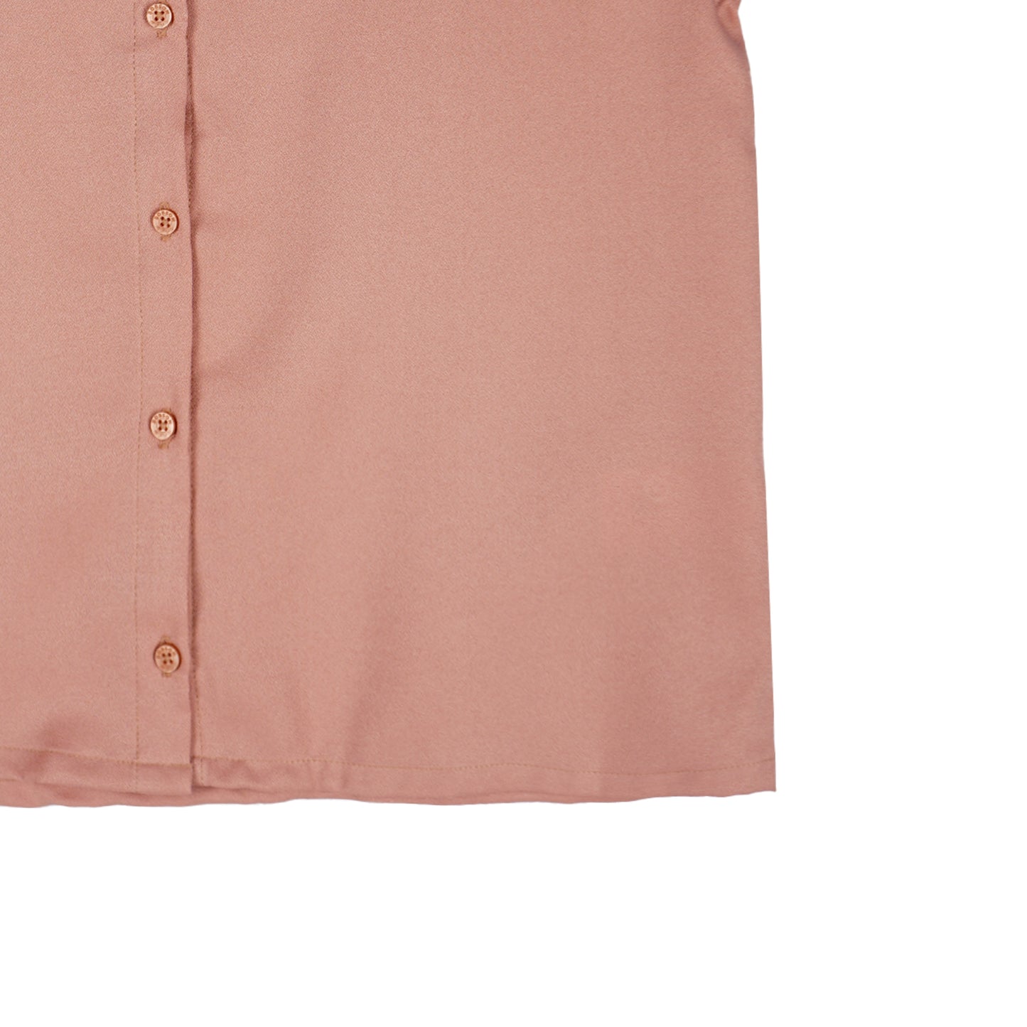 Bobson Japanese Ladies Basic Woven Shirt Boxy Fit 155596 (Peach)