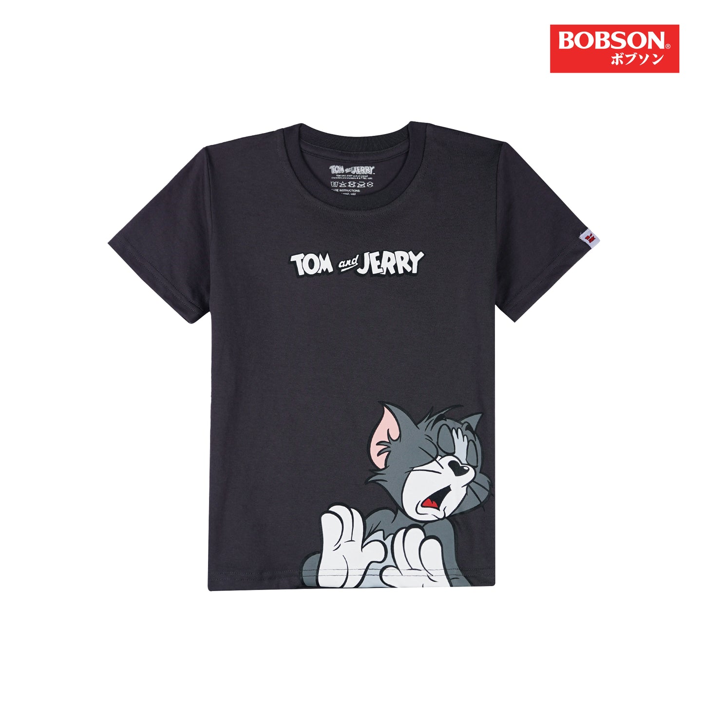 Bobson Japanese X Tom and Jerry Children's Wear Toddler Basic Tees Regular Fit 166448-U (Dark Gray)