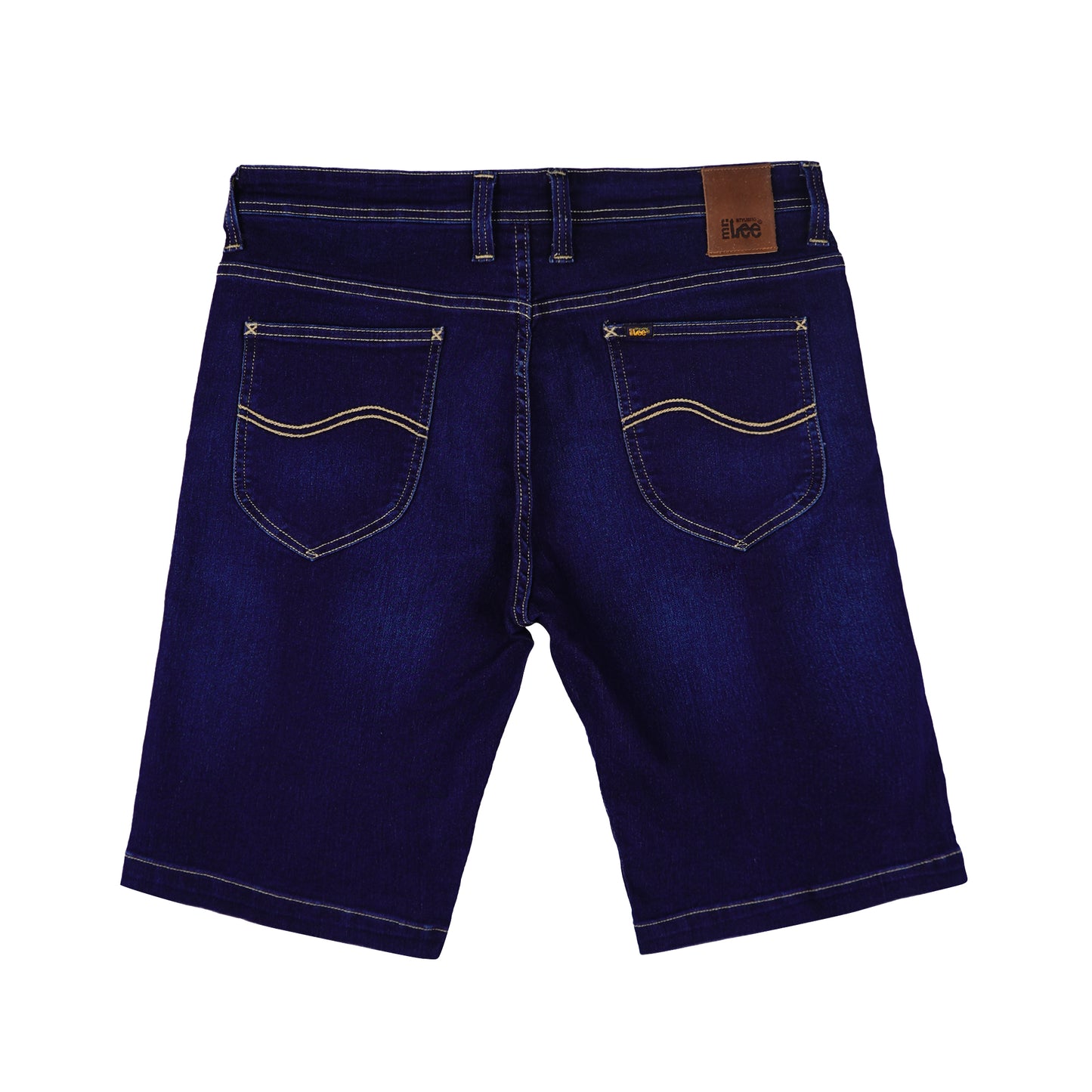 Stylistic Mr. Lee Men's Basic Denim Tapered Short Mid Waist 163366 (Dark Shade)