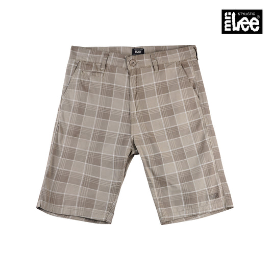 Stylistic Mr. Lee Men's Basic Non-Denim Tapered Short Mid Waist 164365 (Gray)