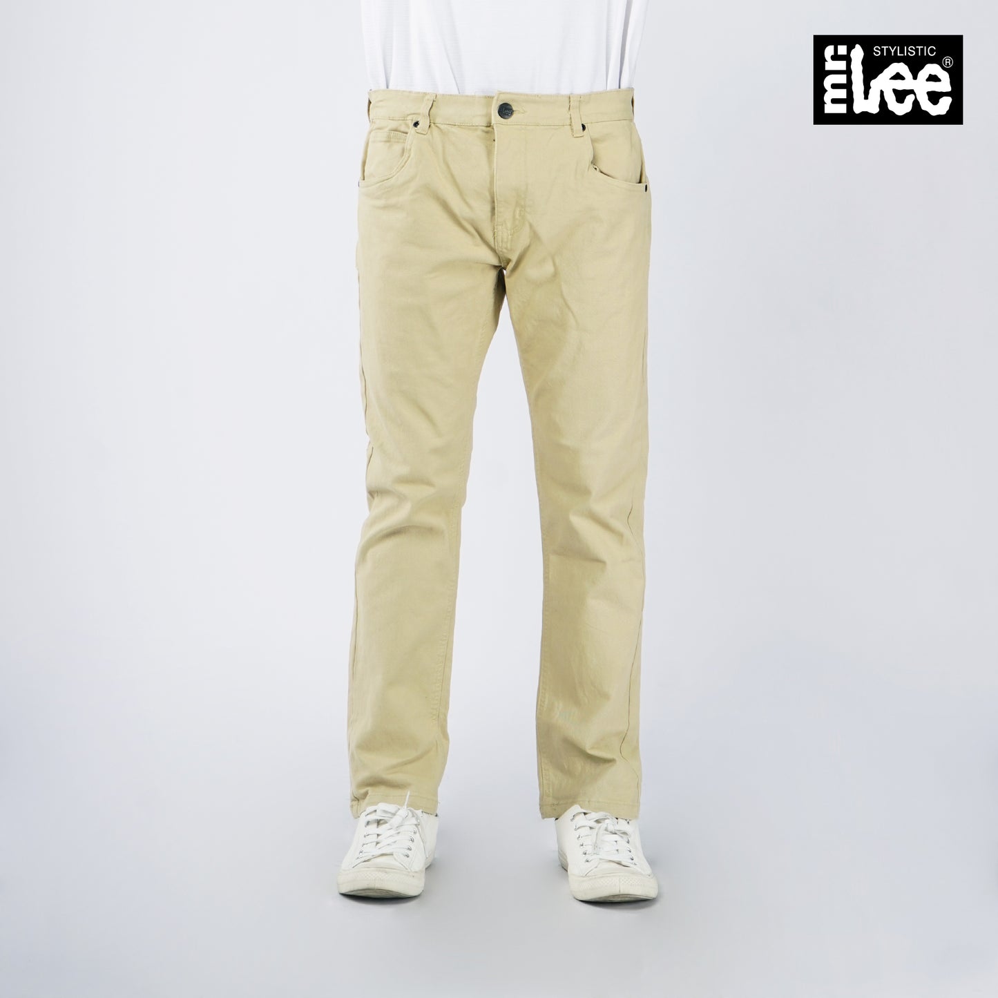 Stylistic Mr. Lee Men's Basic Denim Super Skinny Mid Waist 164596 (Beige)