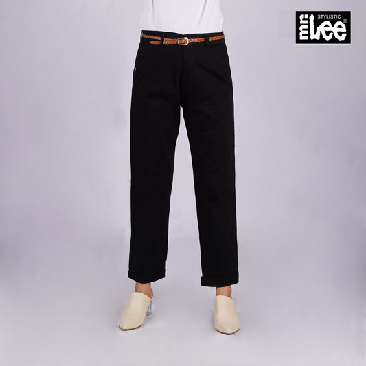 Stylistic Mr. Lee Ladies Basic Non-Denim Colored Pants 170813 (Black)