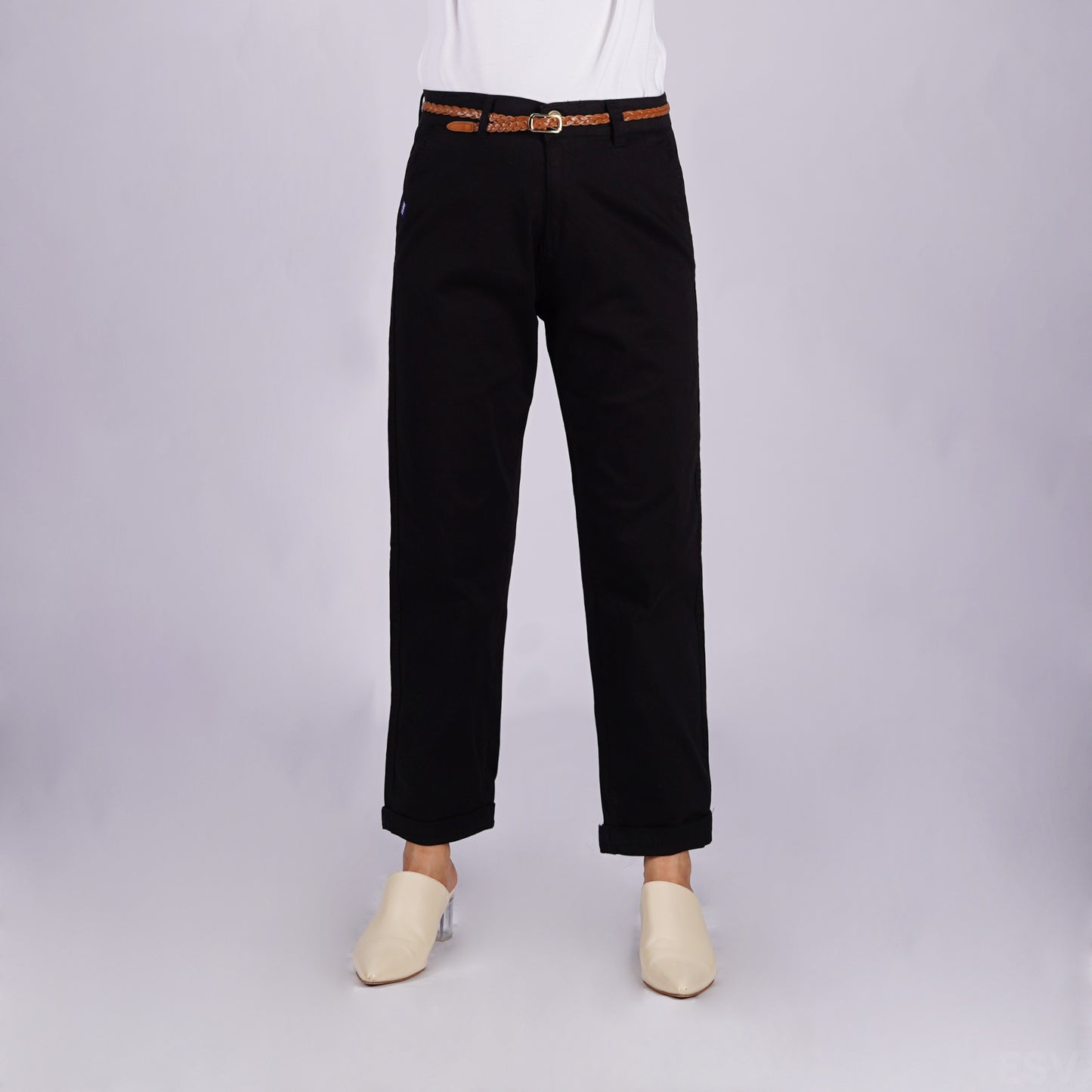 Stylistic Mr. Lee Ladies Basic Non-Denim Colored Pants 170813 (Black)