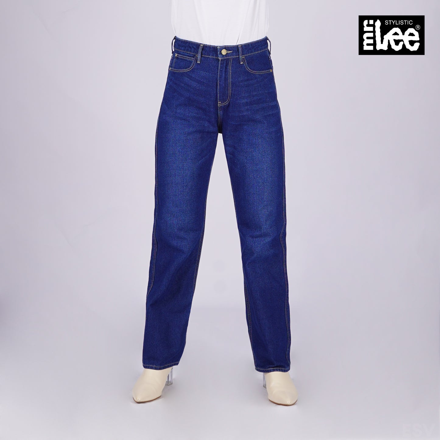 Stylistic Mr. Lee Ladies Basic Denim Slim Straight 168448 (Medium Shade)