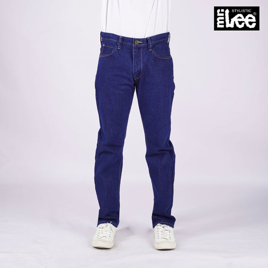 Stylistic Mr. Lee Men's Basic Denim Slim Straight Mid Waist 170453-U (Dark Shade)