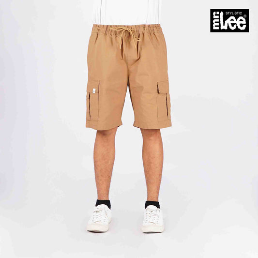 Stylistic Mr. Lee Men's Basic Non-Denim Cargo Short Mid Waist 169175 (Khaki)