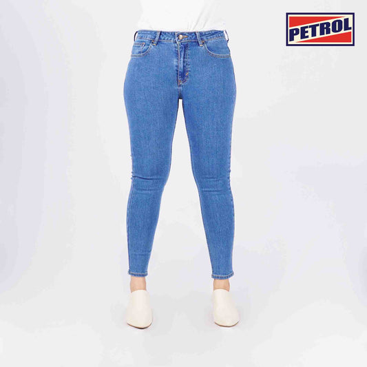 Petrol Ladies Basic Denim Pants Superskinny Fitting Hi-Rise Extreme Wash Fabric 166799 (Light Shade)