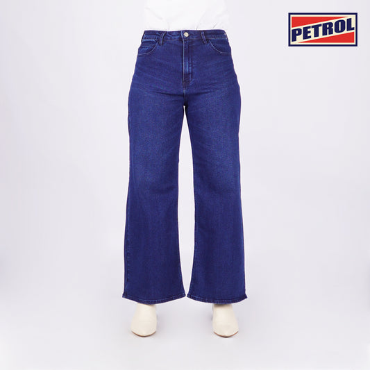 Petrol Ladies Basic Denim Sailor Jeans Mid-Rise Enzyme with Details 167942 (Dark Shade)