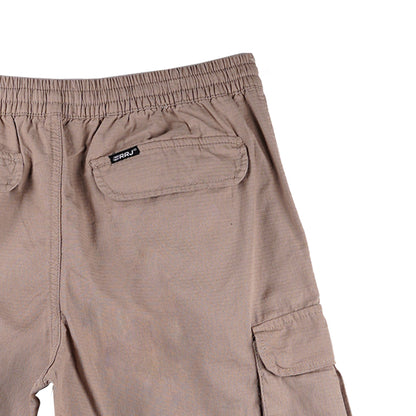 RRJ Men's Basic Non-Denim Cargo Short Mid-Rise Rinse Wash Fabric 169141 (Taupe)