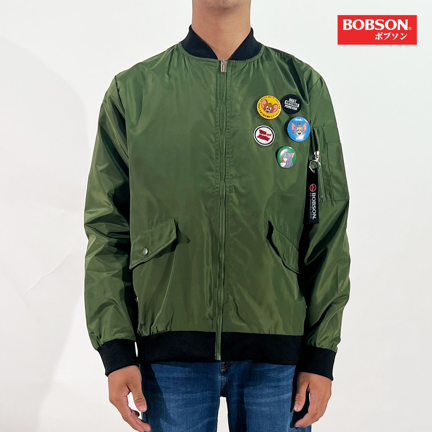 Bobson Japanese X Tom and Jerry Men's Basic Jacket Regular Fit 168902 (Fatigue)