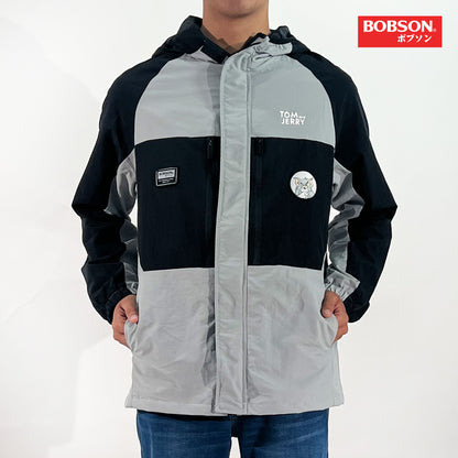 Bobson Japanese X Tom and Jerry Men's Basic Jacket Regular Fit 168894 (Black Gray)