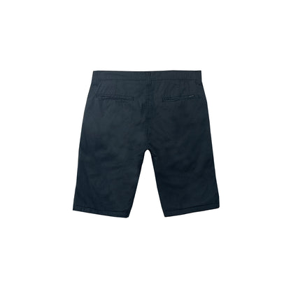 Bobson Japanese Men's Basic Non-Denim Reversible Short Mid Waist 172323 (Navy Black)