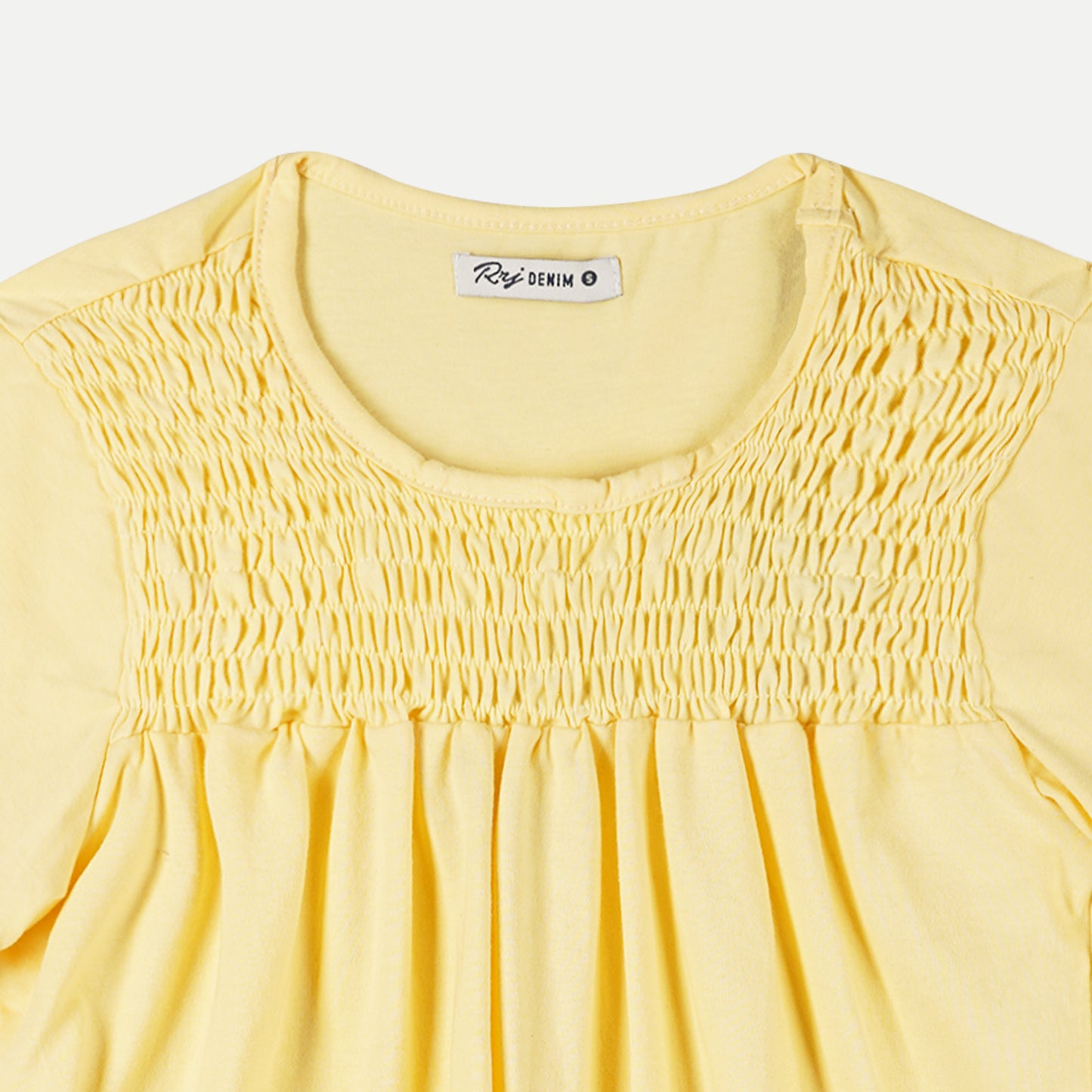 RRJ Basic Tees for Ladies Relaxed Fitting Shirt Trendy fashion Casual Top Yellow T-shirt for Ladies 126085 (Yellow)