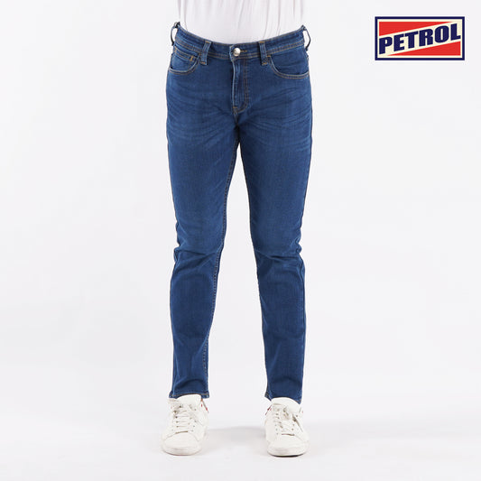 Petrol Basic Denim Pants for Men Skin Tight Fitting Mid Rise Trendy fashion Casual Bottoms Medium Shade Jeans for Men 143345-U (Medium Shade)