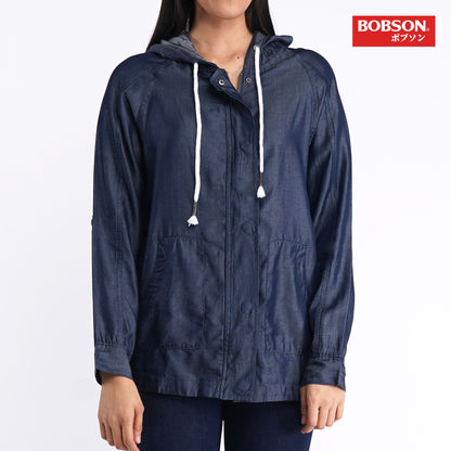 Bobson Japanese Ladies Basic Hoodie Jacket for Women Trendy Fashion High Quality Apparel Comfortable Casual Jacket for Women Regular Fit 130392 (Dark Shade)